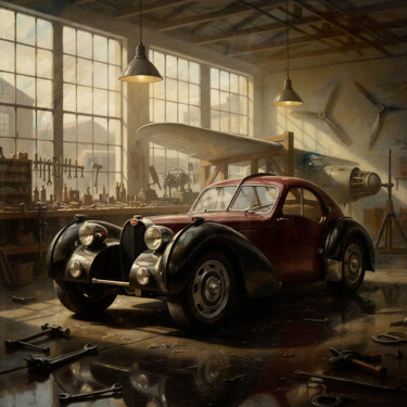 1938 Bugatti 57 C Atlantic in Vintage Workshop