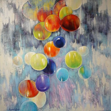 Malerei mit dem Titel "The birth of the ra…" von Anastasiia Kraineva, Original-Kunstwerk, Öl Auf Keilrahmen aus Holz montiert