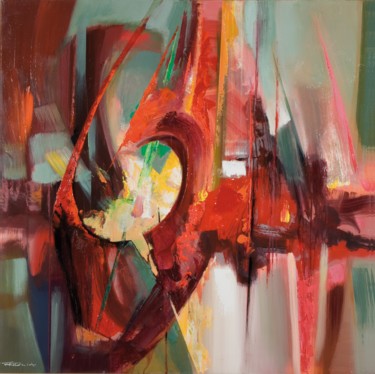Pittura intitolato "anastasi del cerchio" da Piero Tartaglia, Opera d'arte originale, Smalto