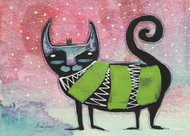 Σχέδιο με τίτλο "Baby it's cold outs…" από Sara Rodighiero, Αυθεντικά έργα τέχνης, Ακρυλικό