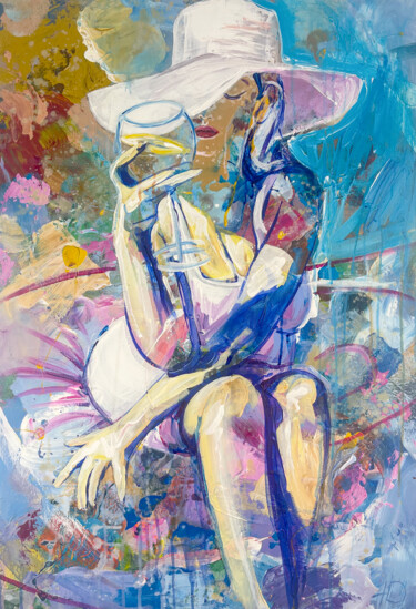 Peinture intitulée "Pool Day Rebellion" par Daniel Heinz, Œuvre d'art originale, Acrylique Monté sur Châssis en bois