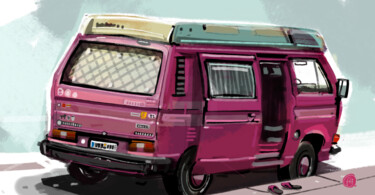 Digitale Kunst mit dem Titel "les sandalettes et…" von François Guérin, Original-Kunstwerk, Digitale Malerei