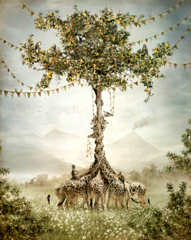 Digitale Kunst mit dem Titel "De monos y jirafas" von Oriol Jolonch, Original-Kunstwerk, Digitale Fotografie