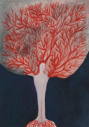 Painting titled "Myrrha" by Valérie Belmokhtar, Original Artwork, Gouache