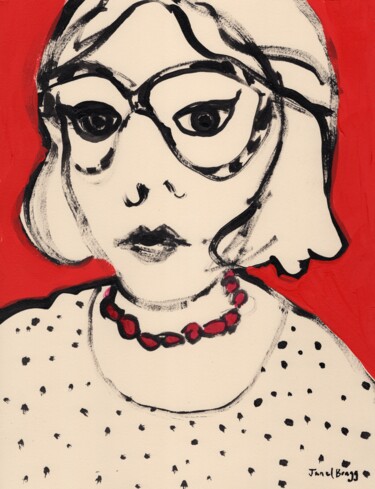 Self Portrait with Red Background