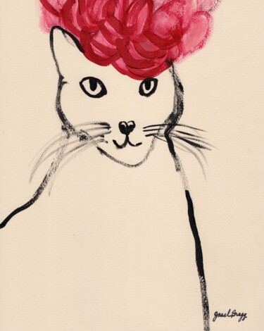 Rosetta Cat with Pink Dahlia