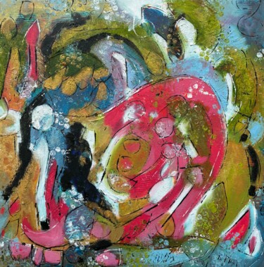 ""Tenderness & Tumul…" başlıklı Tablo B.Piatti tarafından, Orijinal sanat, Petrol Ahşap Sedye çerçevesi üzerine monte edilmiş