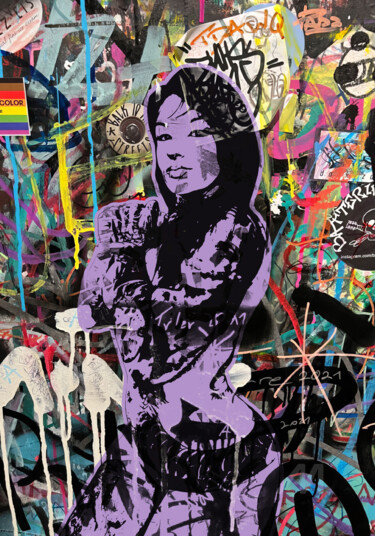 Digitale Kunst mit dem Titel "#MC-01A" von V'Nian Purks, Original-Kunstwerk, Digitale Collage