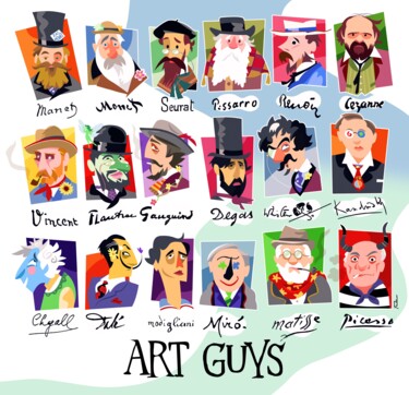 "Art Guys" başlıklı Dijital Sanat Van Evan Fuller tarafından, Orijinal sanat, Dijital Resim