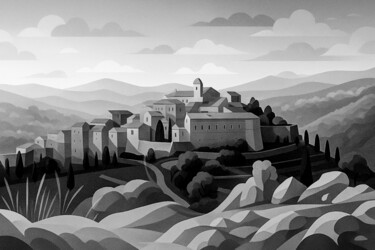 "Gourdon Village Ins…" başlıklı Dijital Sanat Frederic Bos tarafından, Orijinal sanat, Dijital Fotoğrafçılık