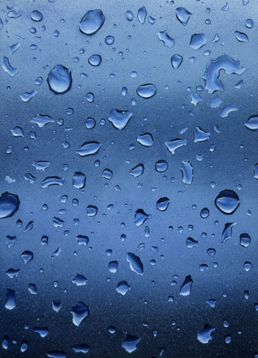 Painting titled "“Blue Reflections”…" by Valeria Gok, Original Artwork, Oil