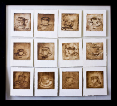 "There is forty year…" başlıklı Baskıresim Göknil Gümüş Sungurtekin tarafından, Orijinal sanat, Gravür Cam üzerine monte edi…