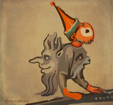 Arte digital titulada "mostrojo medieval 6" por Ojolo, Obra de arte original, Pintura Digital