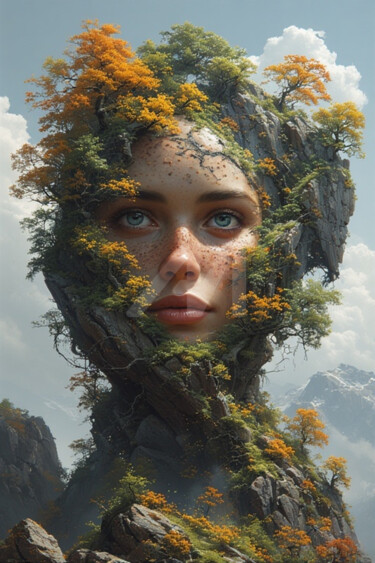 数字艺术 标题为“Roots of Serenity 1…” 由Piotr Pietruszewski, 原创艺术品, AI生成的图像