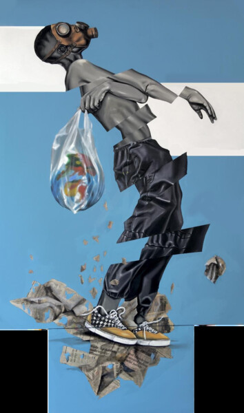 "LES POUVOIRS QUI DI…" başlıklı Tablo Nathan Zengwa tarafından, Orijinal sanat, Petrol