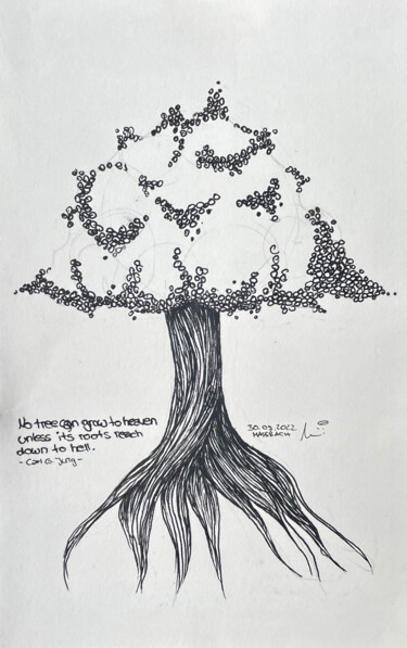 Drawing titled "Depth of Height – T…" by Myredrm, Original Artwork, Ink