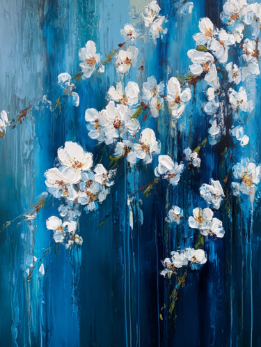 "White Blossom Digit…" başlıklı Dijital Sanat Mily Art tarafından, Orijinal sanat, Dijital Resim