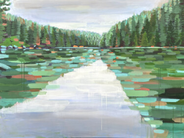 "Serene Breeze V" başlıklı Tablo Alissa Kim Tjen tarafından, Orijinal sanat, Akrilik Ahşap Sedye çerçevesi üzerine monte edi…