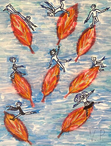 "Autumn Spirits" başlıklı Tablo Valeria Pogliani (V.P.) tarafından, Orijinal sanat, Akrilik