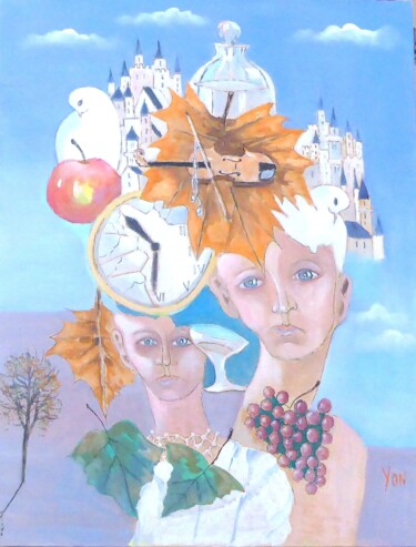 "automne" başlıklı Tablo Jean-Michel Yon tarafından, Orijinal sanat, Petrol Ahşap Sedye çerçevesi üzerine monte edilmiş