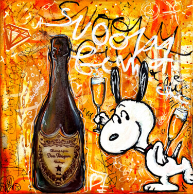 "Tableau Snoopy Dom…" başlıklı Tablo Pvettese tarafından, Orijinal sanat, Sprey boya Ahşap Sedye çerçevesi üzerine monte edi…