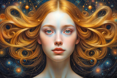 Digital Arts titled "Chevelure de Béréni…" by Mr Patrice, Original Artwork, Digital Painting