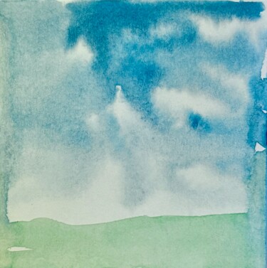 Peinture intitulée "Landscape miniature…" par Ekaterina Dutkevich, Œuvre d'art originale, Aquarelle