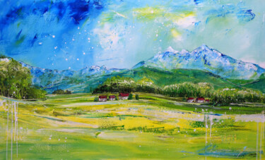 Peinture intitulée "Allgäu Panorama Gem…" par Burgstallers-Art - Alexandra Brehm, Œuvre d'art originale, Acrylique Monté sur…