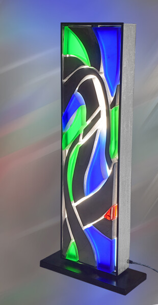 Escultura intitulada "Faisceaux croisée 2" por Thierry Palaz, Obras de arte originais, Metais