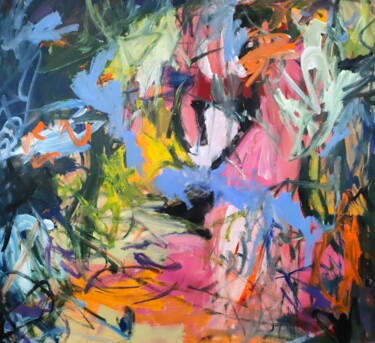 Painting titled "Envie d'autre chose" by Emily Starck, Original Artwork, Acrylic Mounted on Wood Stretcher frame