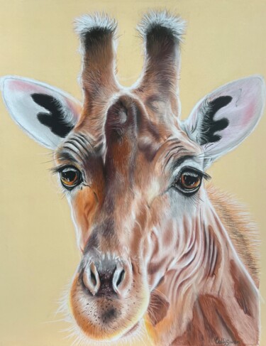 Painting titled "Elégance" by Calliswan, Original Artwork, Pastel