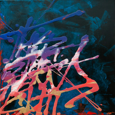 Malerei mit dem Titel "This Is The New Shit" von Just, Original-Kunstwerk, Aerosol Auf Keilrahmen aus Holz montiert