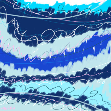 "Simple Blue Abstrac…" başlıklı Dijital Sanat Vafa Majidli tarafından, Orijinal sanat, Dijital Resim