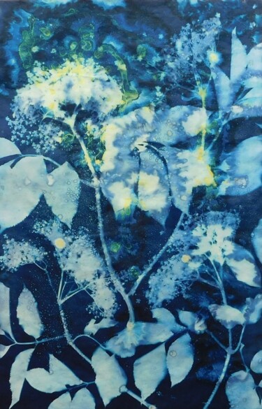 "30 x 50_VEGETAL 2" başlıklı Baskıresim Cornelia Tersanszki tarafından, Orijinal sanat, Siyanotip Karton üzerine monte edilm…