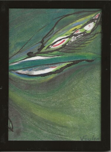 Рисунок под названием "Lumière Authentique" - Valerie Foulon, Подлинное произведение искусства, Пастель Установлен на Стекло