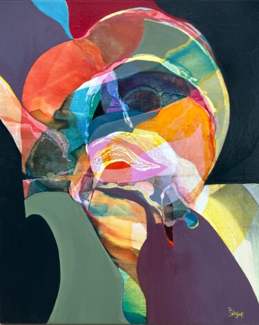 Ζωγραφική με τίτλο "Thérapie de couleurs" από Bernard Forti, Αυθεντικά έργα τέχνης, Ακρυλικό Τοποθετήθηκε στο Ξύλινο φορείο…