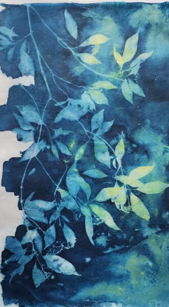 Εκτυπώσεις & Χαρακτικά με τίτλο "30 x 50 _VEGETAL 5" από Cornelia Tersanszki, Αυθεντικά έργα τέχνης, Κυανοτυπία Τοποθετήθηκε…