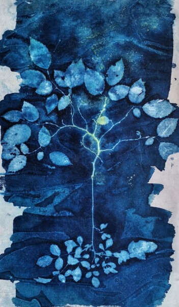 "30 x 50_VEGETAL 15" başlıklı Baskıresim Cornelia Tersanszki tarafından, Orijinal sanat, Siyanotip Karton üzerine monte edil…