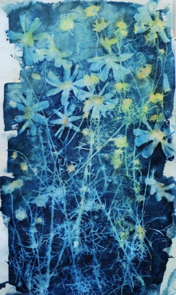 "30 x 50_VEGETAL 17" başlıklı Baskıresim Cornelia Tersanszki tarafından, Orijinal sanat, Siyanotip Karton üzerine monte edil…