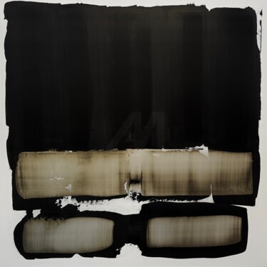 Painting titled "Black and white wit…" by Anca Todrican, Original Artwork, Acrylic Mounted on Wood Stretcher frame