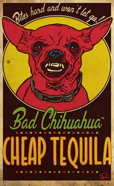 Digital Arts με τίτλο "Bad Chihuahua Cheap…" από Van Evan Fuller, Αυθεντικά έργα τέχνης, Ψηφιακή ζωγραφική