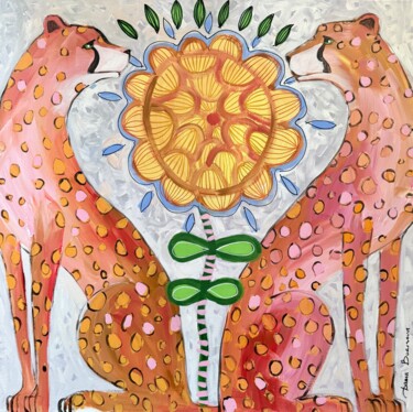 Ζωγραφική με τίτλο "The Lion’s Gate" από Daria Borisova, Αυθεντικά έργα τέχνης, Ακρυλικό