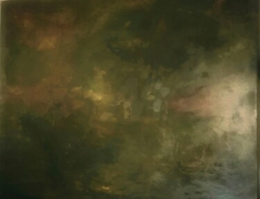 Painting titled "Fishing Ships in Th…" by Amazeigh Bouzékri, Original Artwork, Oil Mounted on Wood Stretcher frame