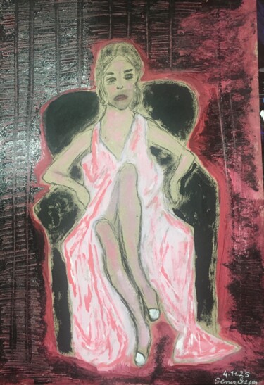 Drawing titled "The Ghost on the Co…" by Sennur Üzgen, Original Artwork, Acrylic