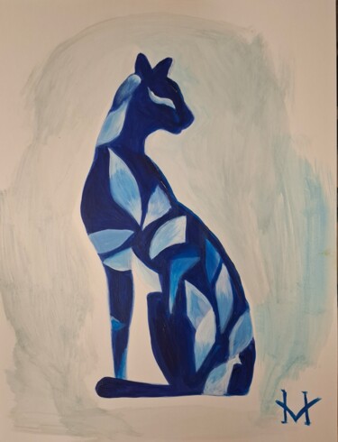 Σχέδιο με τίτλο "African wild cat bl…" από Nadya Vi, Αυθεντικά έργα τέχνης, Ακρυλικό