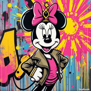 数字艺术 标题为“MINNIE MOUSE-POP AR…” 由Otis Porritt, 原创艺术品, 2D数字工作