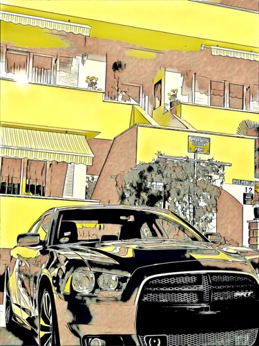 Fotografie mit dem Titel "DODGE CHARGER -" von Danijel Segecic, Original-Kunstwerk, Manipulierte Fotografie