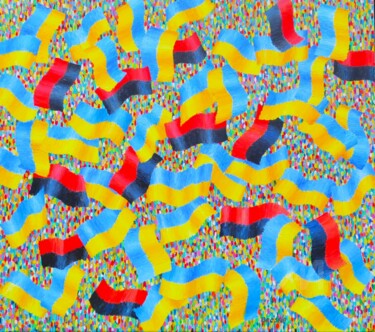 Картина под названием "Праздник победы" - Alexander Breskin, Подлинное произведение искусства, Масло Установлен на Деревянна…