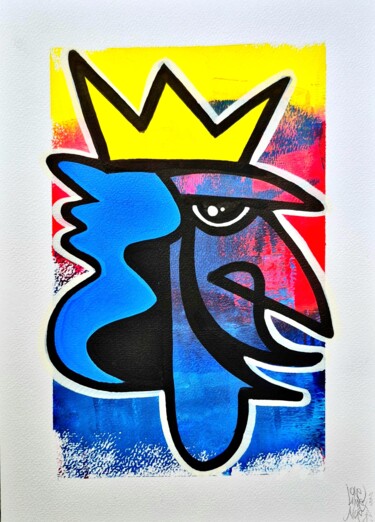 Dessin intitulée "Bluvy" par Art De Noé, Œuvre d'art originale, Acrylique