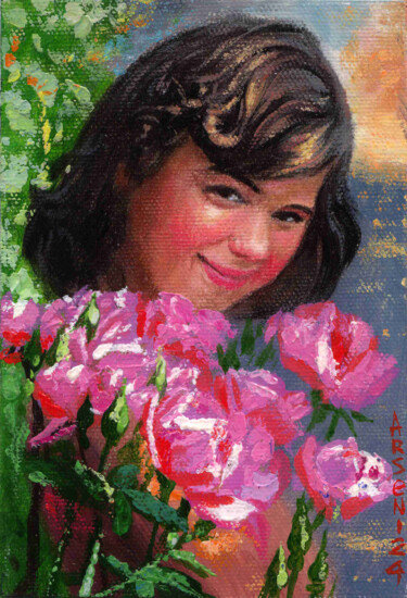 Peinture intitulée "Ballerina" par Victor Arseni, Œuvre d'art originale, Acrylique Monté sur Carton